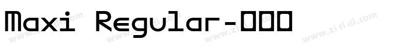 Maxi Regular字体转换